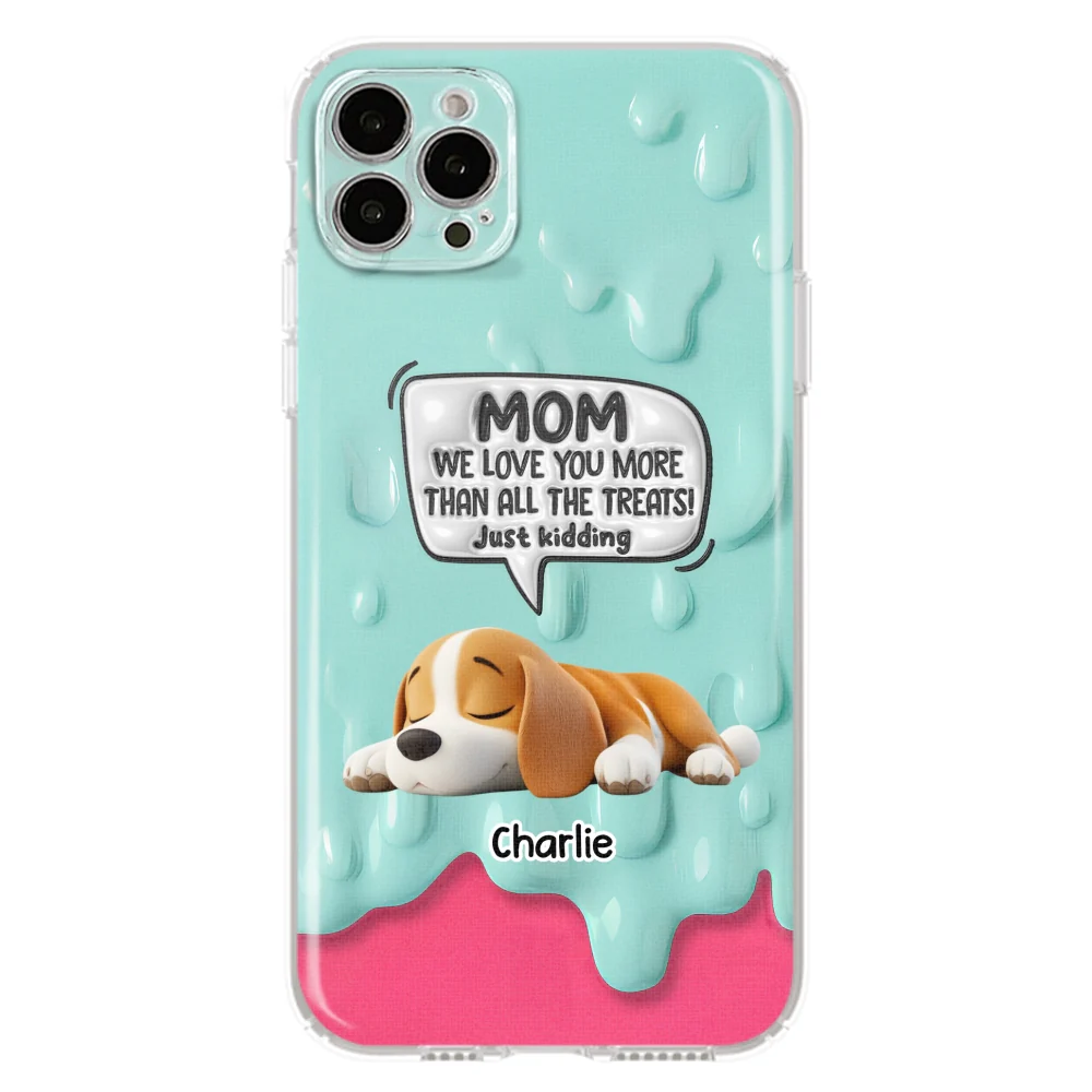 Ice Cream Lovely Dogs - Personalized Custom 3D Inflated Effect Phone Case - Image 16