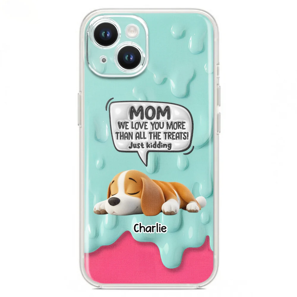 Ice Cream Lovely Dogs - Personalized Custom 3D Inflated Effect Phone Case - Image 17