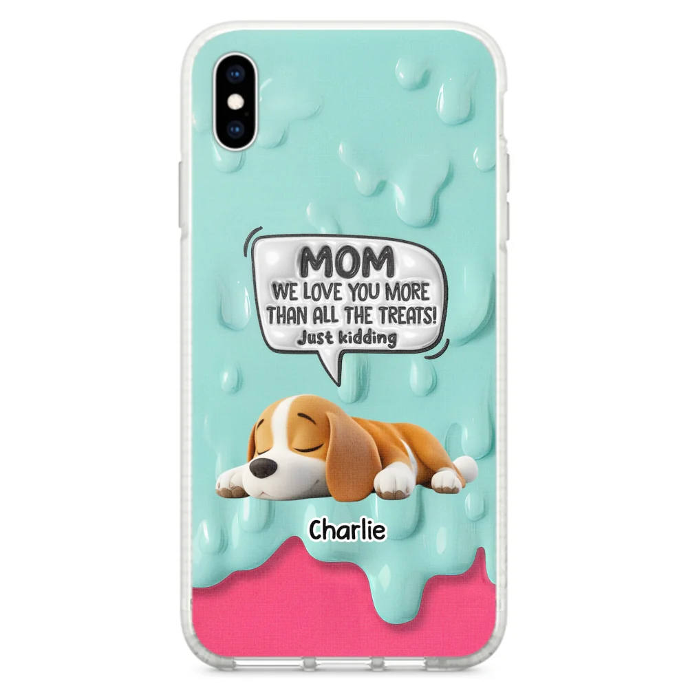 Ice Cream Lovely Dogs - Personalized Custom 3D Inflated Effect Phone Case - Image 24