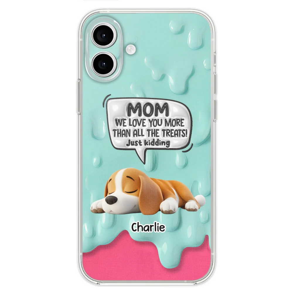Ice Cream Lovely Dogs - Personalized Custom 3D Inflated Effect Phone Case - Image 26