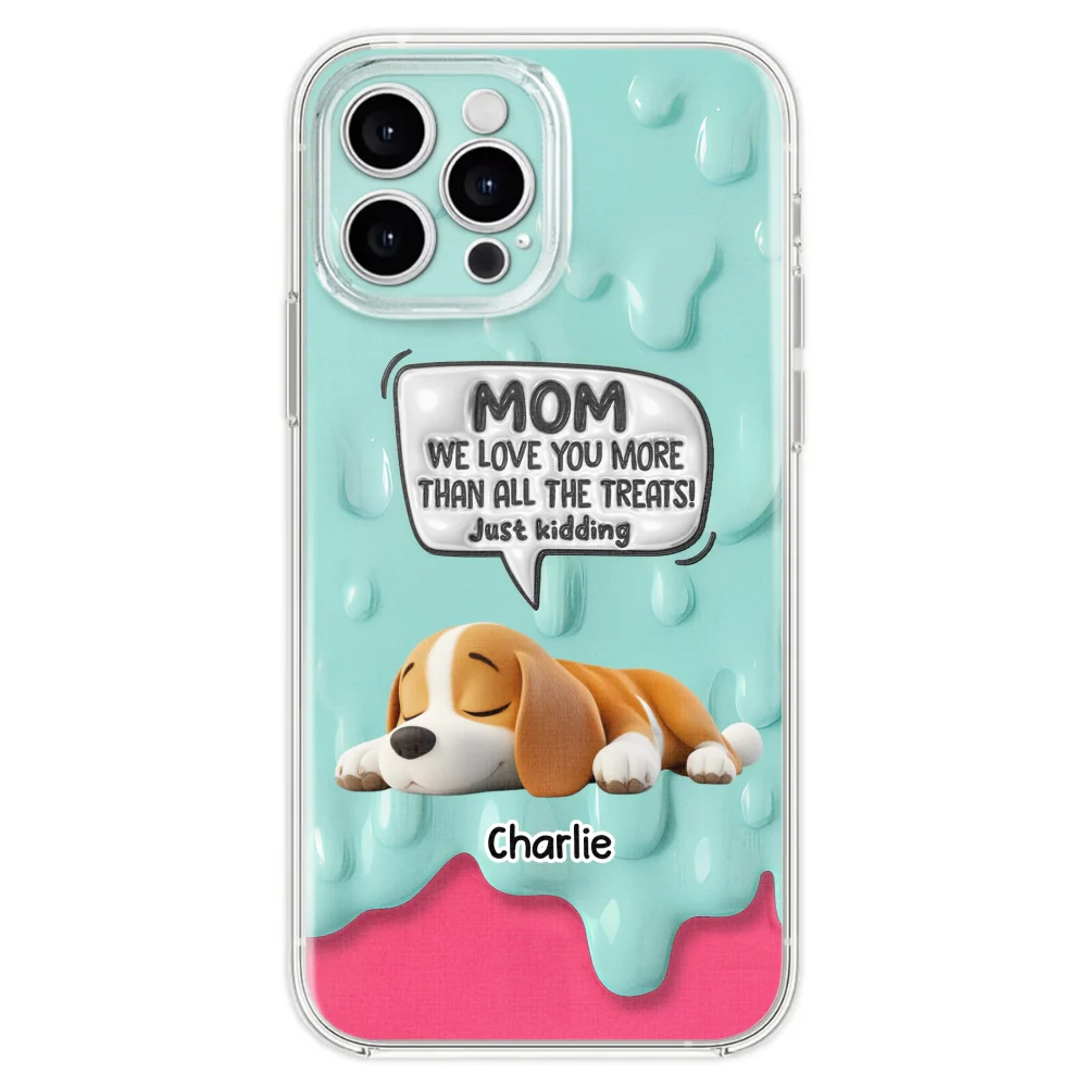 Ice Cream Lovely Dogs - Personalized Custom 3D Inflated Effect Phone Case - Image 27