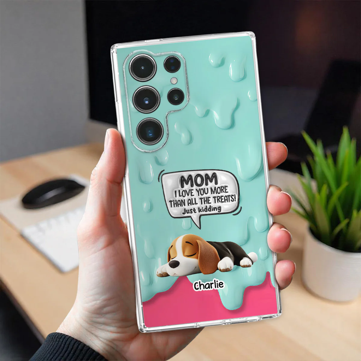 Ice Cream Lovely Dogs - Personalized Custom 3D Inflated Effect Phone Case - Image 5