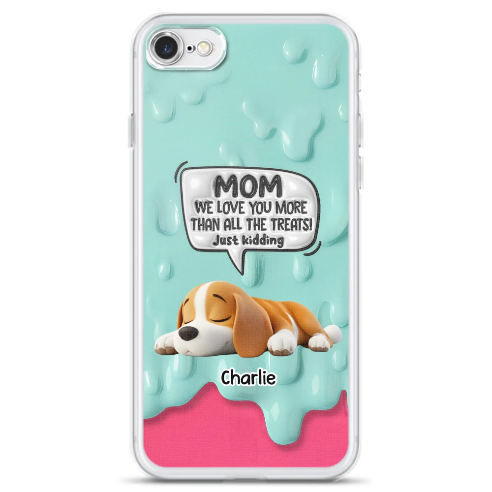 Ice Cream Lovely Dogs - Personalized Custom 3D Inflated Effect Phone Case - Image 6