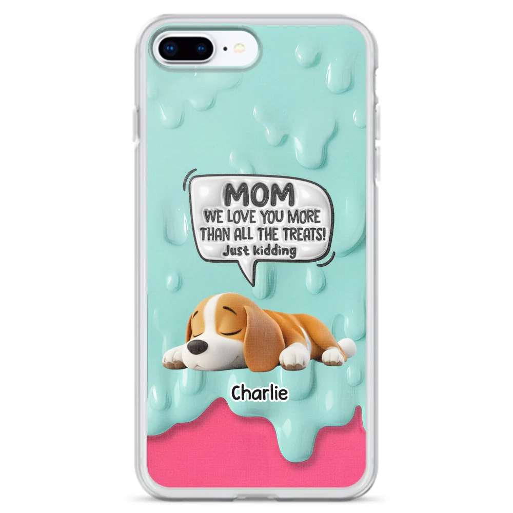 Ice Cream Lovely Dogs - Personalized Custom 3D Inflated Effect Phone Case - Image 7
