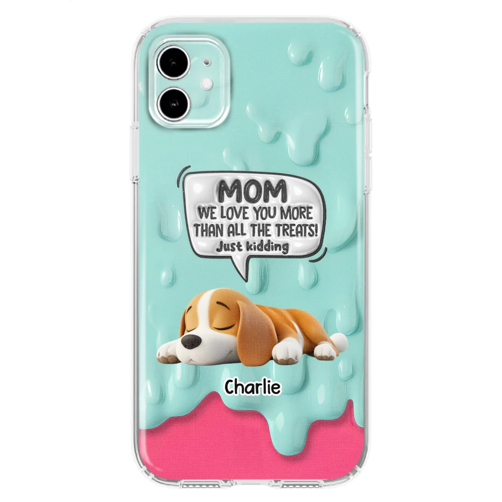 Ice Cream Lovely Dogs - Personalized Custom 3D Inflated Effect Phone Case - Image 8