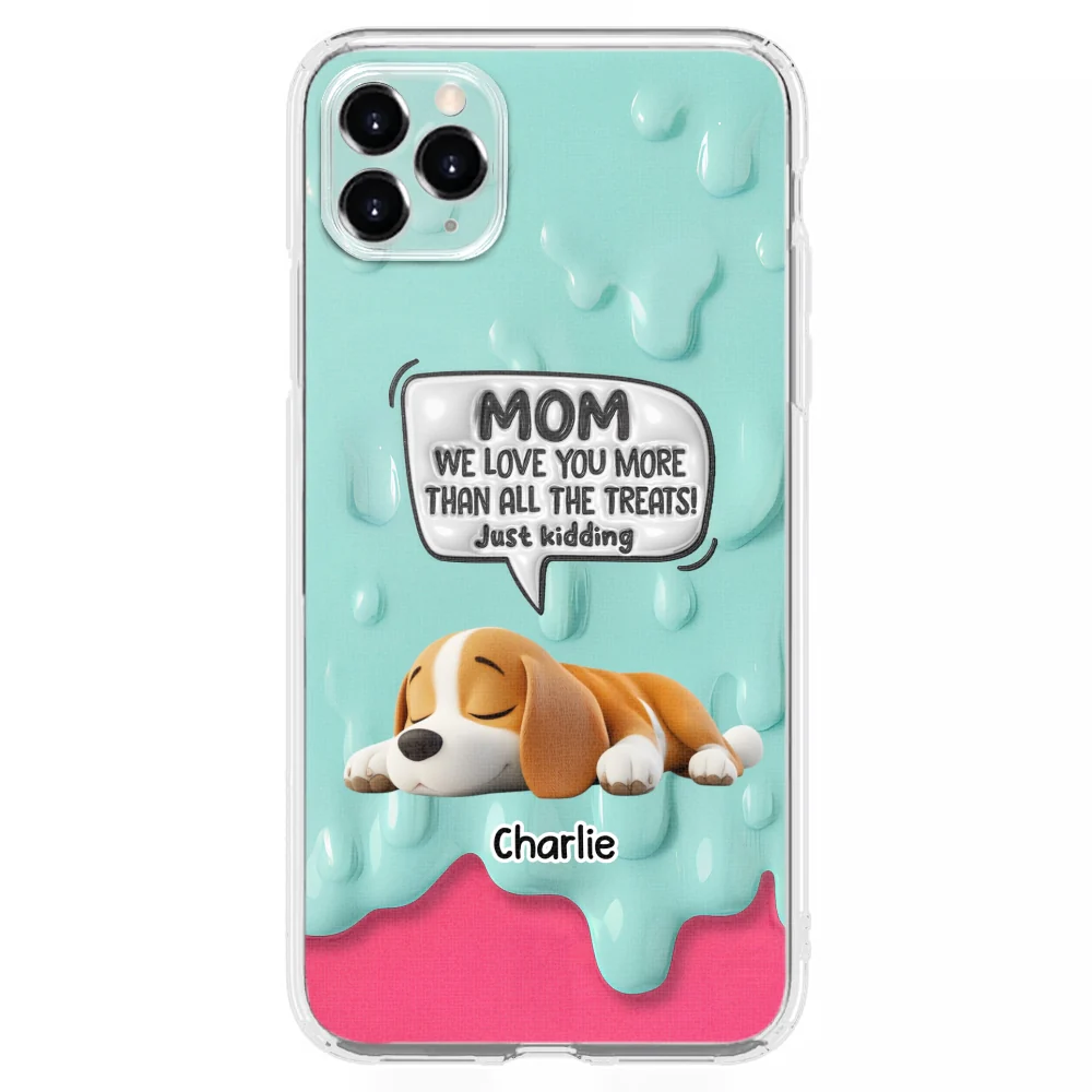 Ice Cream Lovely Dogs - Personalized Custom 3D Inflated Effect Phone Case - Image 9