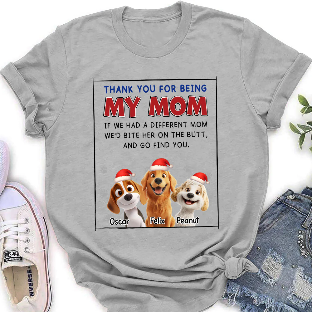 If I Had A Different Mom Christmas - Personalized Custom Women's T-Shirt - Image 2