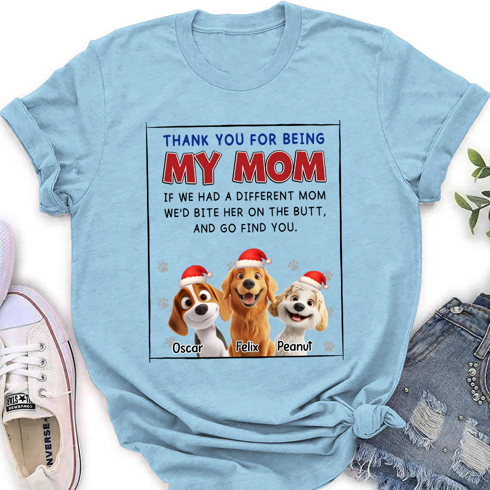 If I Had A Different Mom Christmas - Personalized Custom Women's T-Shirt - Image 3