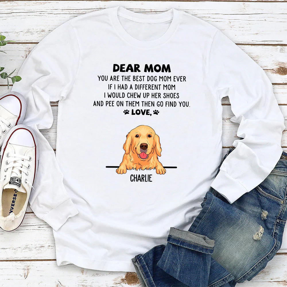 If I Had A Mom - Personalized Custom Long Sleeve T-shirt - Image 2