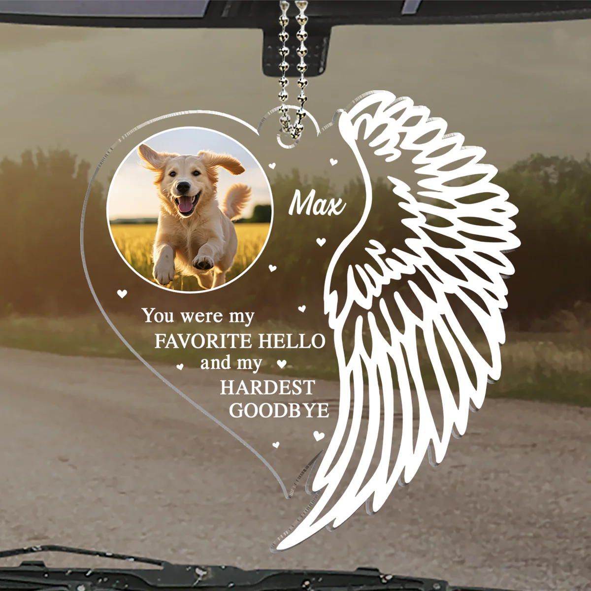 You Are Always In My Heart - Personalized Acrylic Car Ornament - Image 4