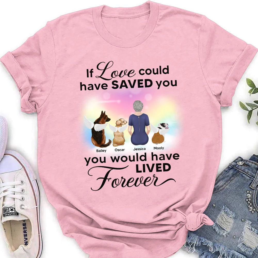 If Love Could Saved You Memorial - Personalized Custom Women's T-shirt - Image 2