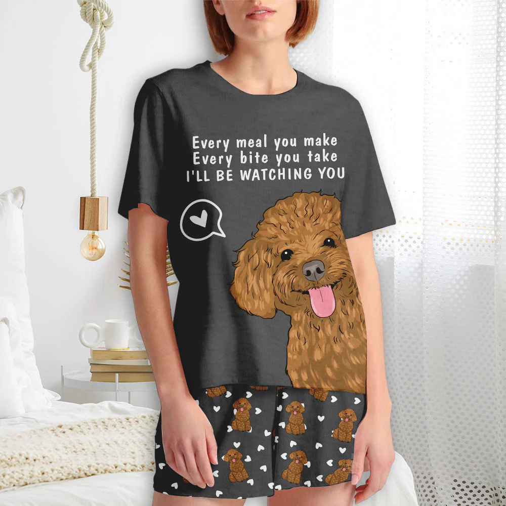 I'll Be Watching You - Personalized Custom Short Pajama Set - Image 3
