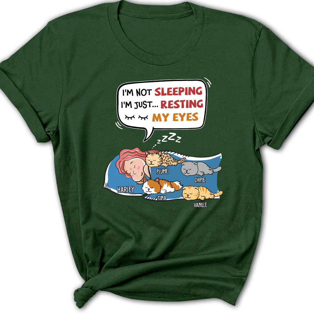 I'm Not Sleeping - Personalized Custom Women's T-shirt - Image 5