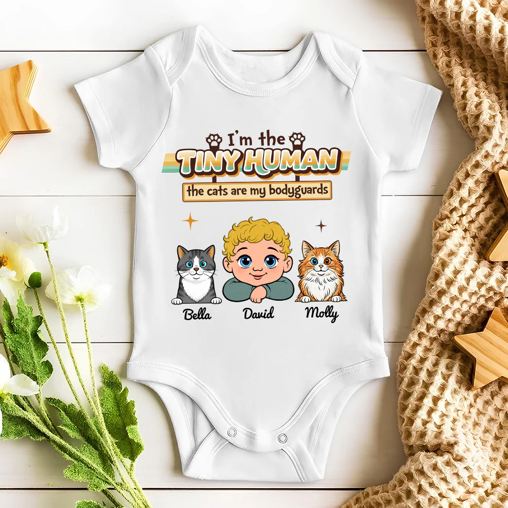 I'm The Tiny Human - Personalized Custom Baby Onesie - Image 2