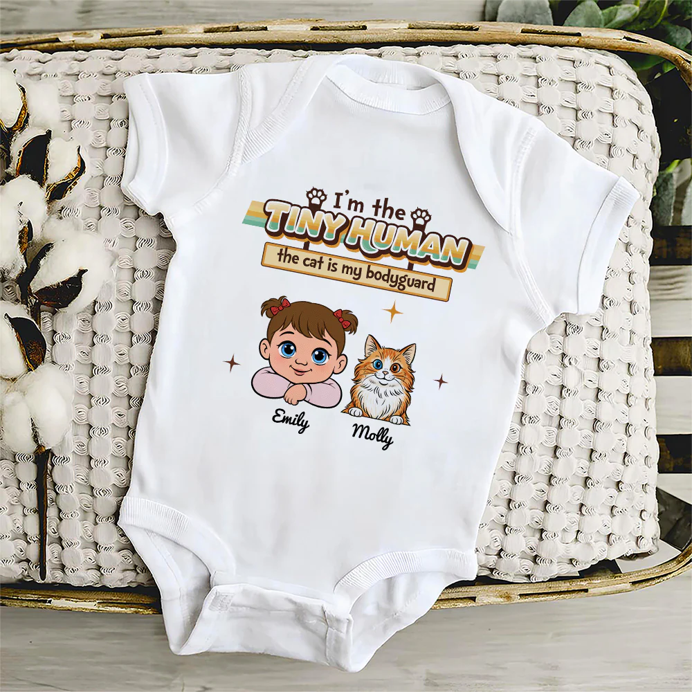 I'm The Tiny Human - Personalized Custom Baby Onesie - Image 3