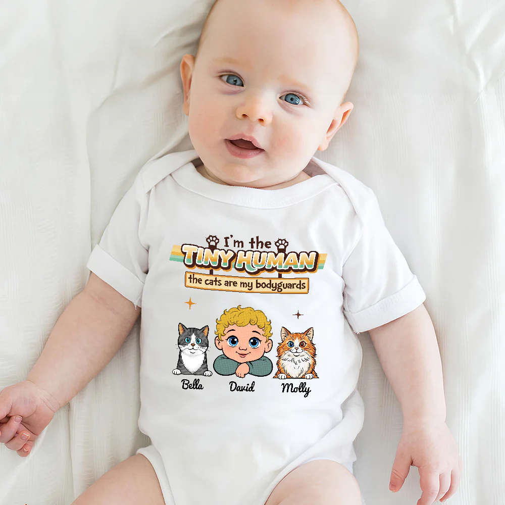 I'm The Tiny Human - Personalized Custom Baby Onesie - Image 4