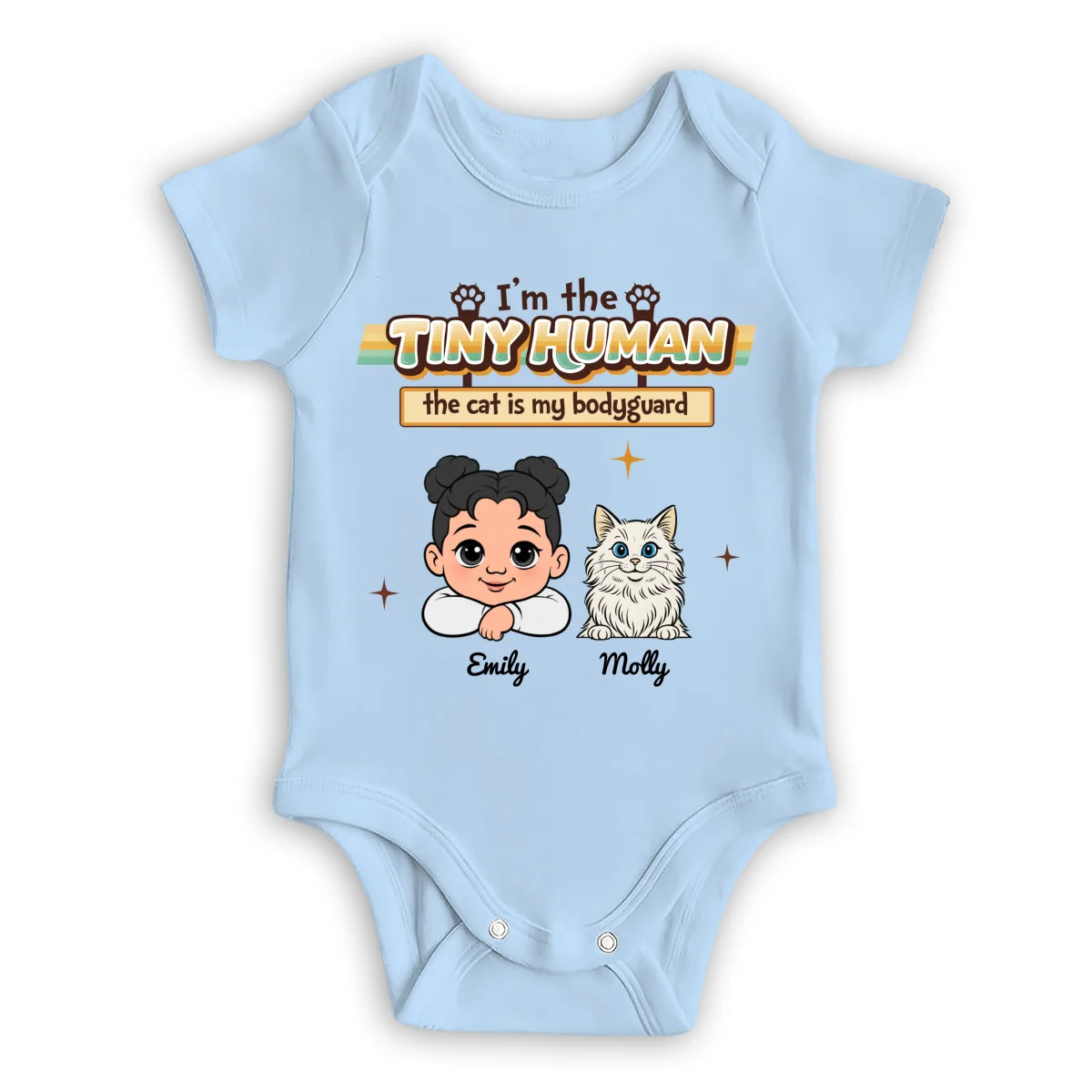 I'm The Tiny Human - Personalized Custom Baby Onesie - Image 8