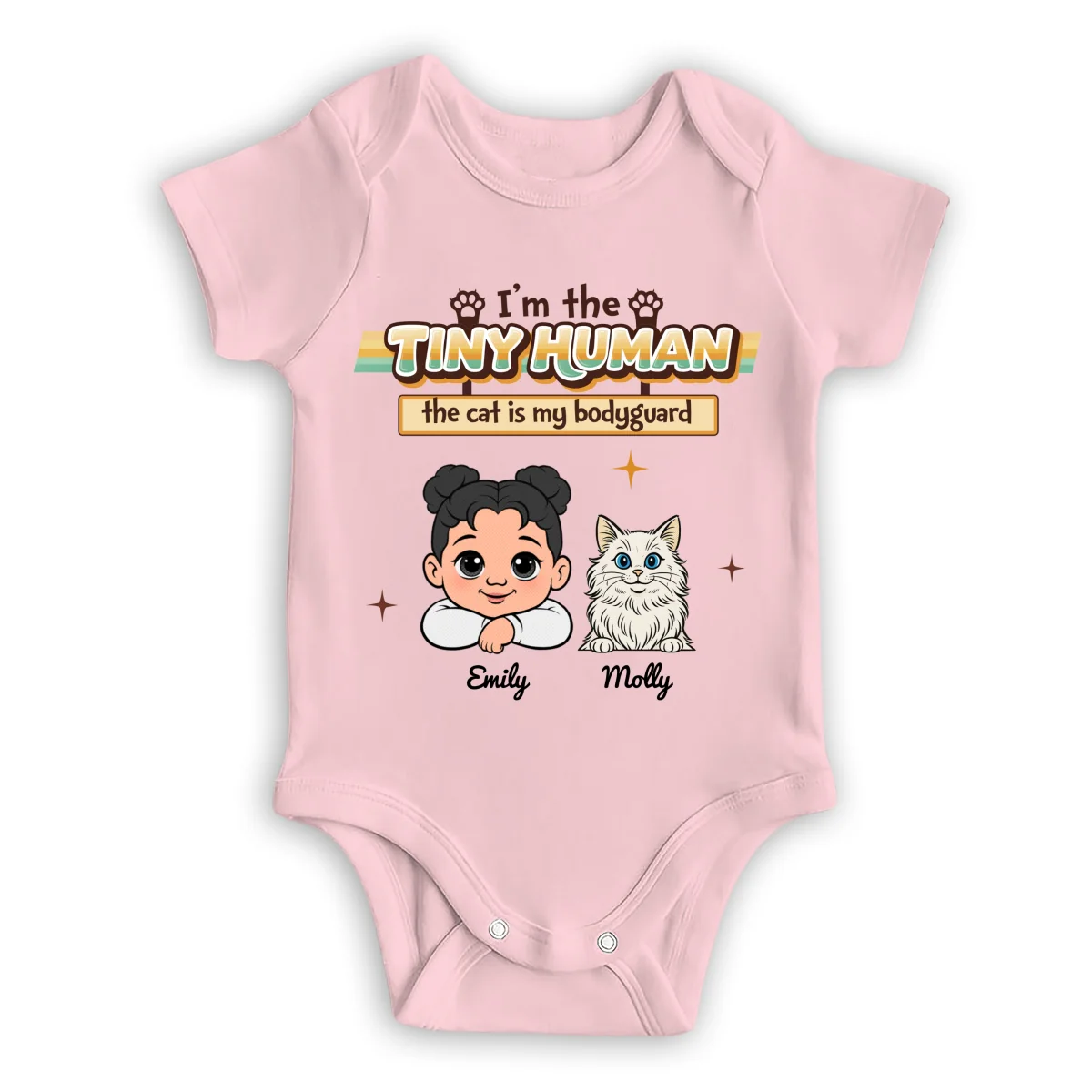 I'm The Tiny Human - Personalized Custom Baby Onesie - Image 9
