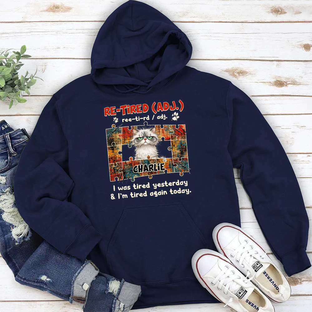 I'm Tired Again Today - Personalized Custom Hoodie - Image 4