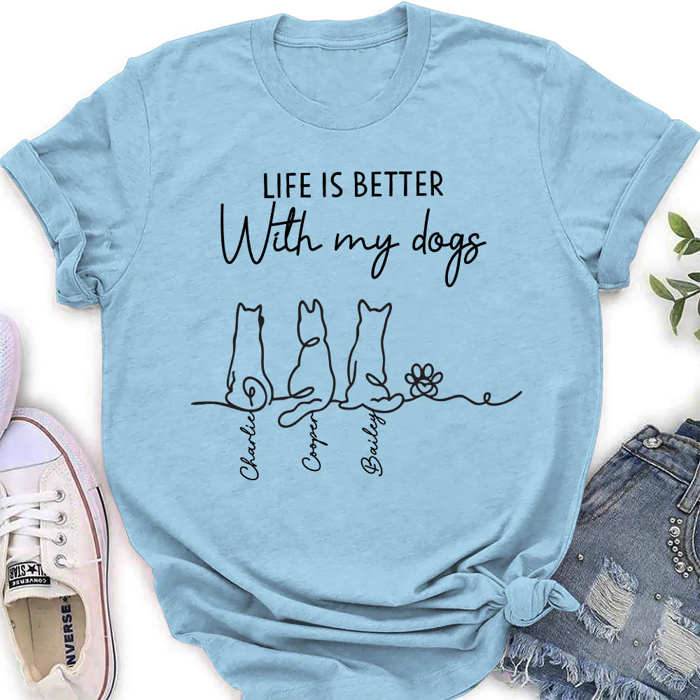 In Dogs We Trust - Personalized Custom Women's T-Shirt - Image 3