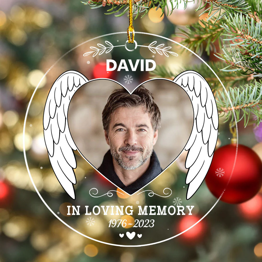 In Loving Memory - Personalized Custom Acrylic Ornament - Image 3