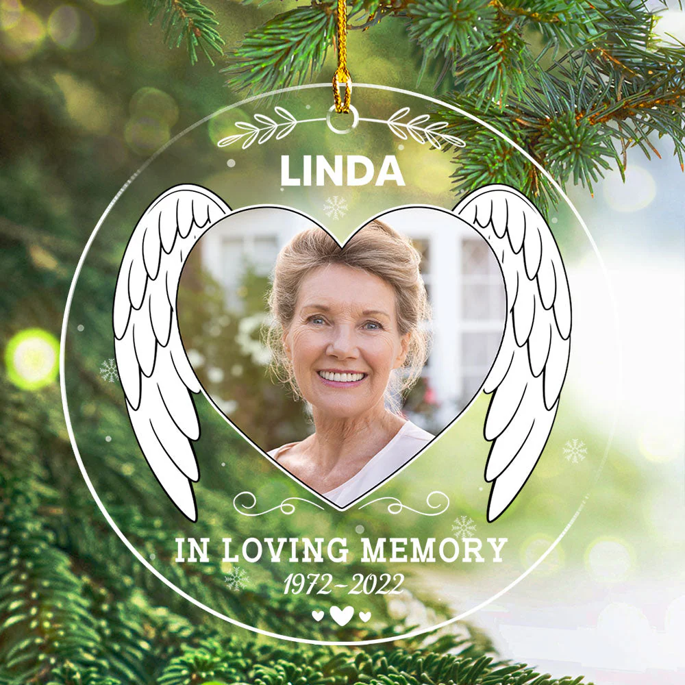 In Loving Memory - Personalized Custom Acrylic Ornament - Image 4