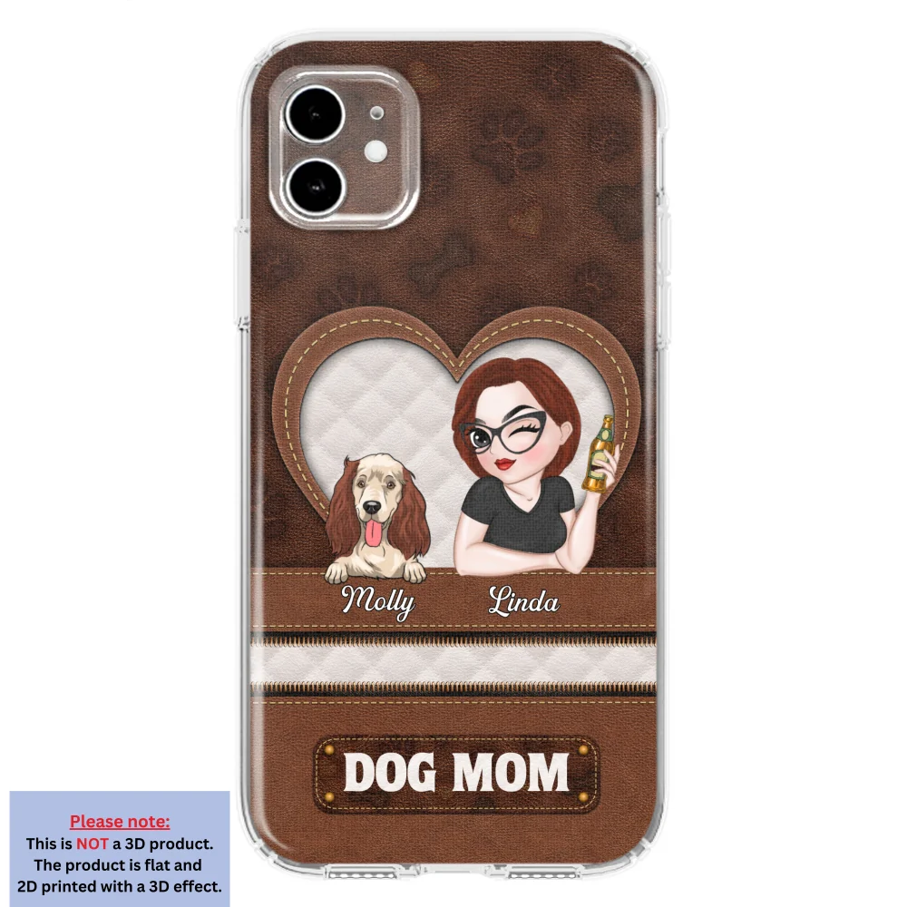 In My Dog Mom Era - Personalized Custom 3D Inflated Effect Phone Case - Image 12