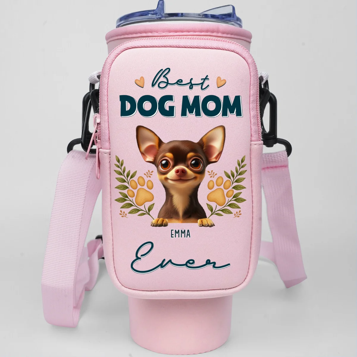 A Dog Person - Personalized Custom Water Bottle Carrier Bag - Image 10