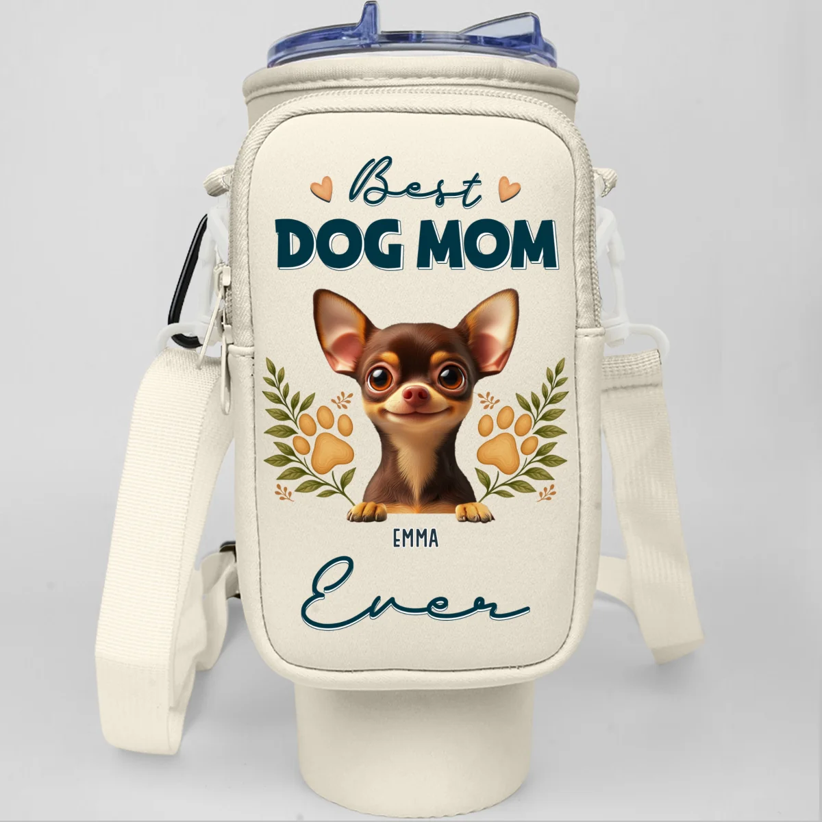 A Dog Person - Personalized Custom Water Bottle Carrier Bag - Image 11