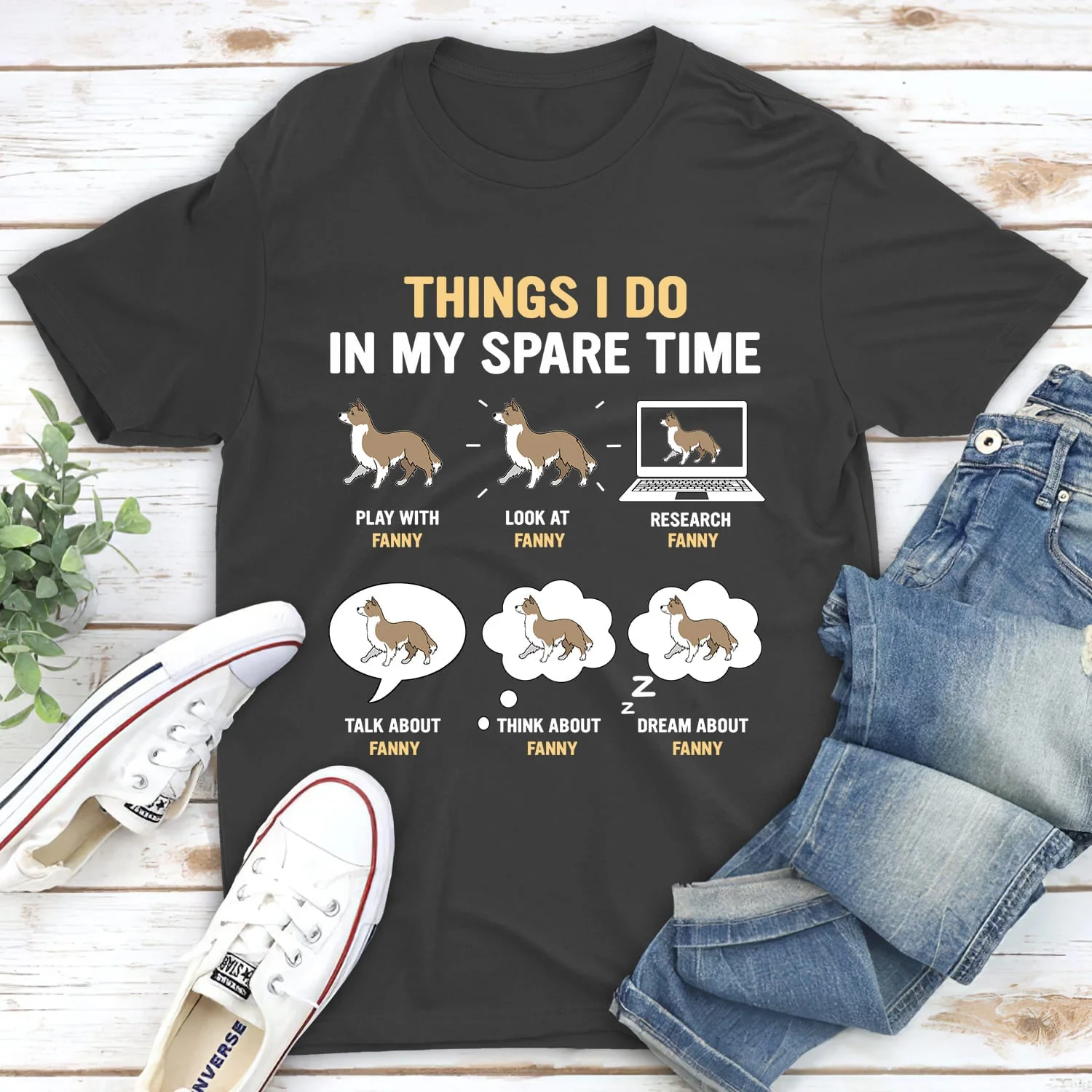 In My Spare Time - Personalized Custom Unisex T-shirt - Image 4