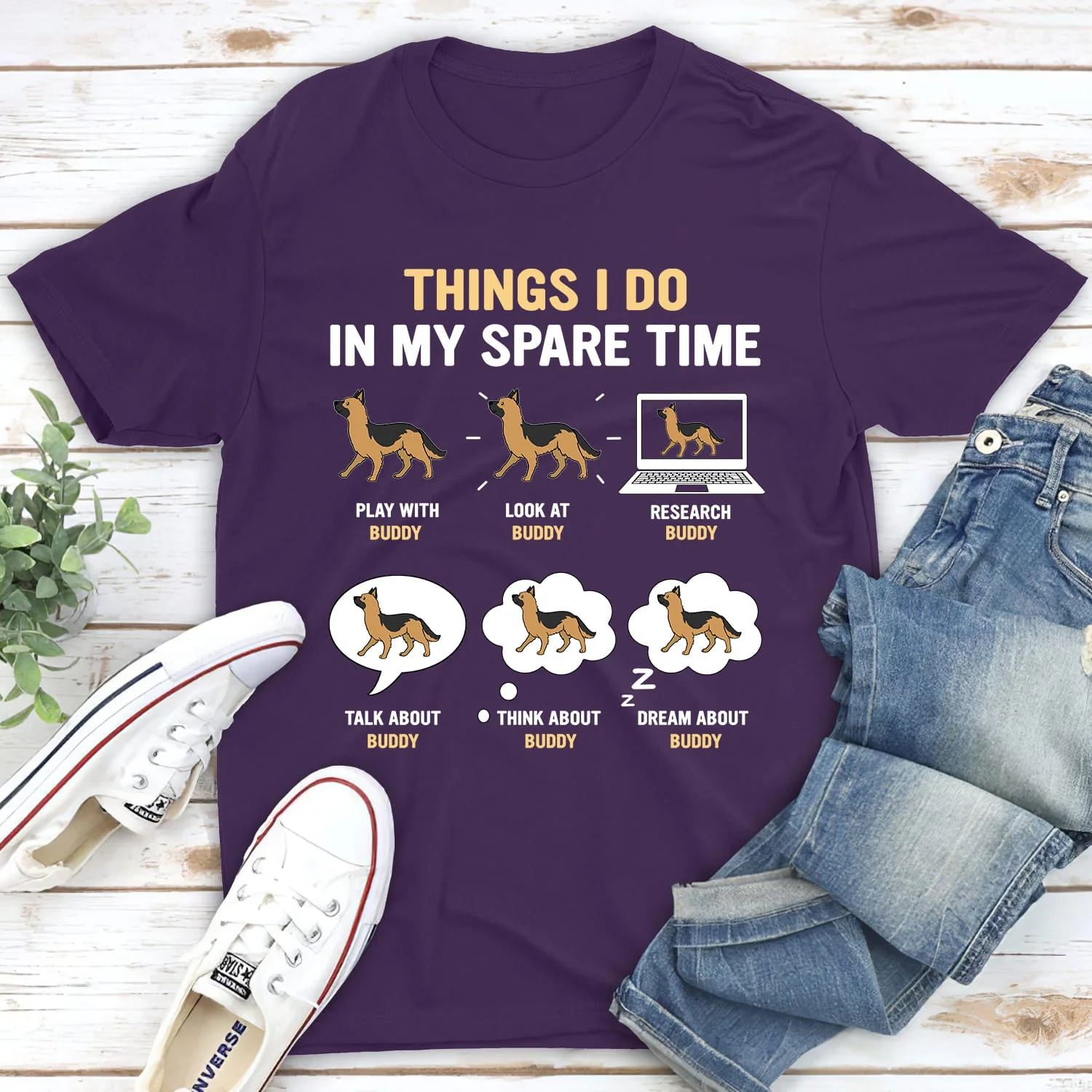 In My Spare Time - Personalized Custom Unisex T-shirt - Image 5