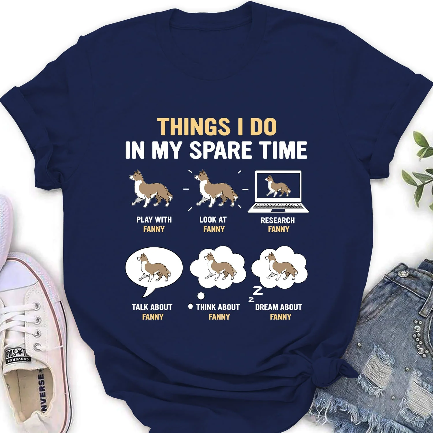 In My Spare Time - Personalized Custom Women's T-shirt - Image 2