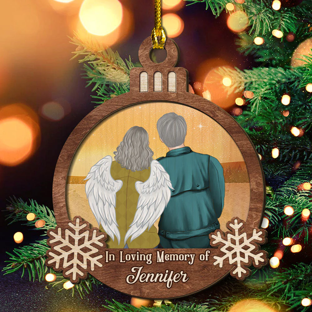In Remembrance - Personalized Custom 2-layered Wood Ornament - Image 4