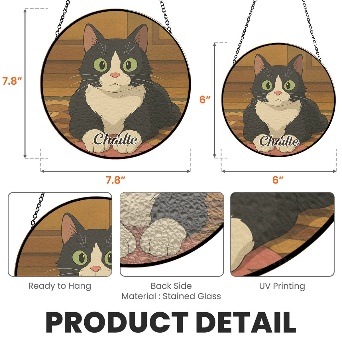 Here With Me - Personalized Custom Window Hanging Suncatcher - Image 6