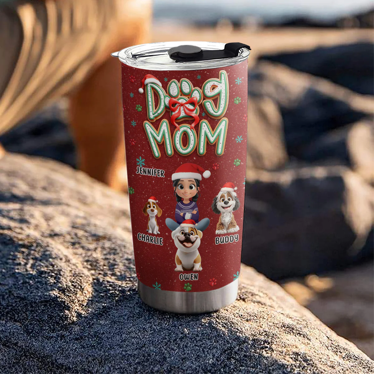 Is It Christmas Yet - Personalized Custom 3D Effect Tumbler - Image 3