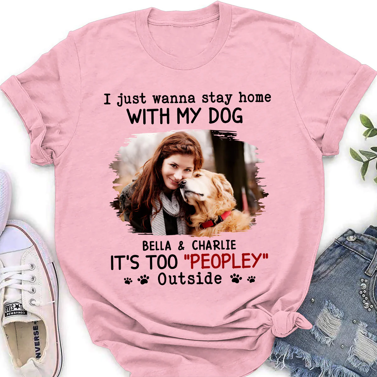 It Is Too Peopley Outside Ver Photo - Personalized Custom Women's T-shirt - Image 2
