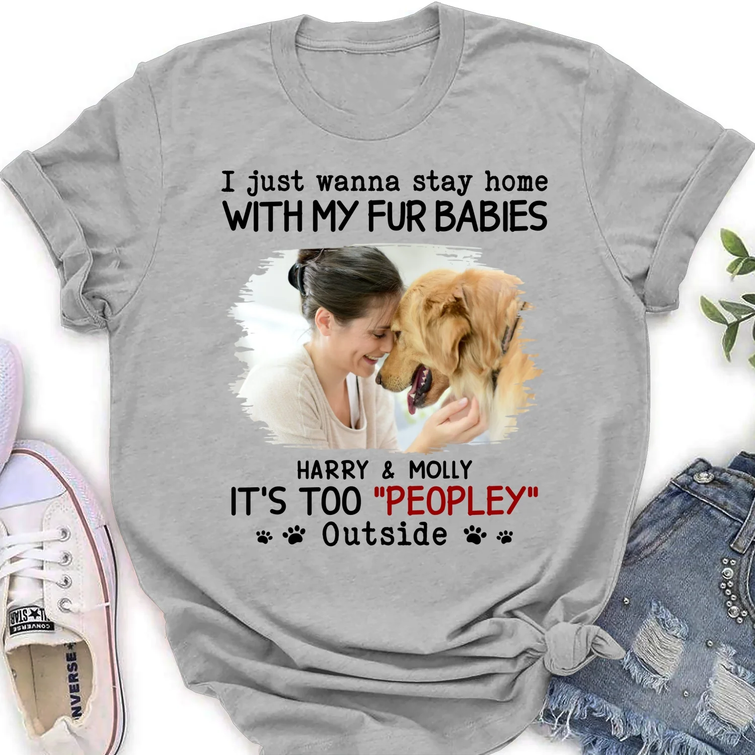It Is Too Peopley Outside Ver Photo - Personalized Custom Women's T-shirt - Image 4
