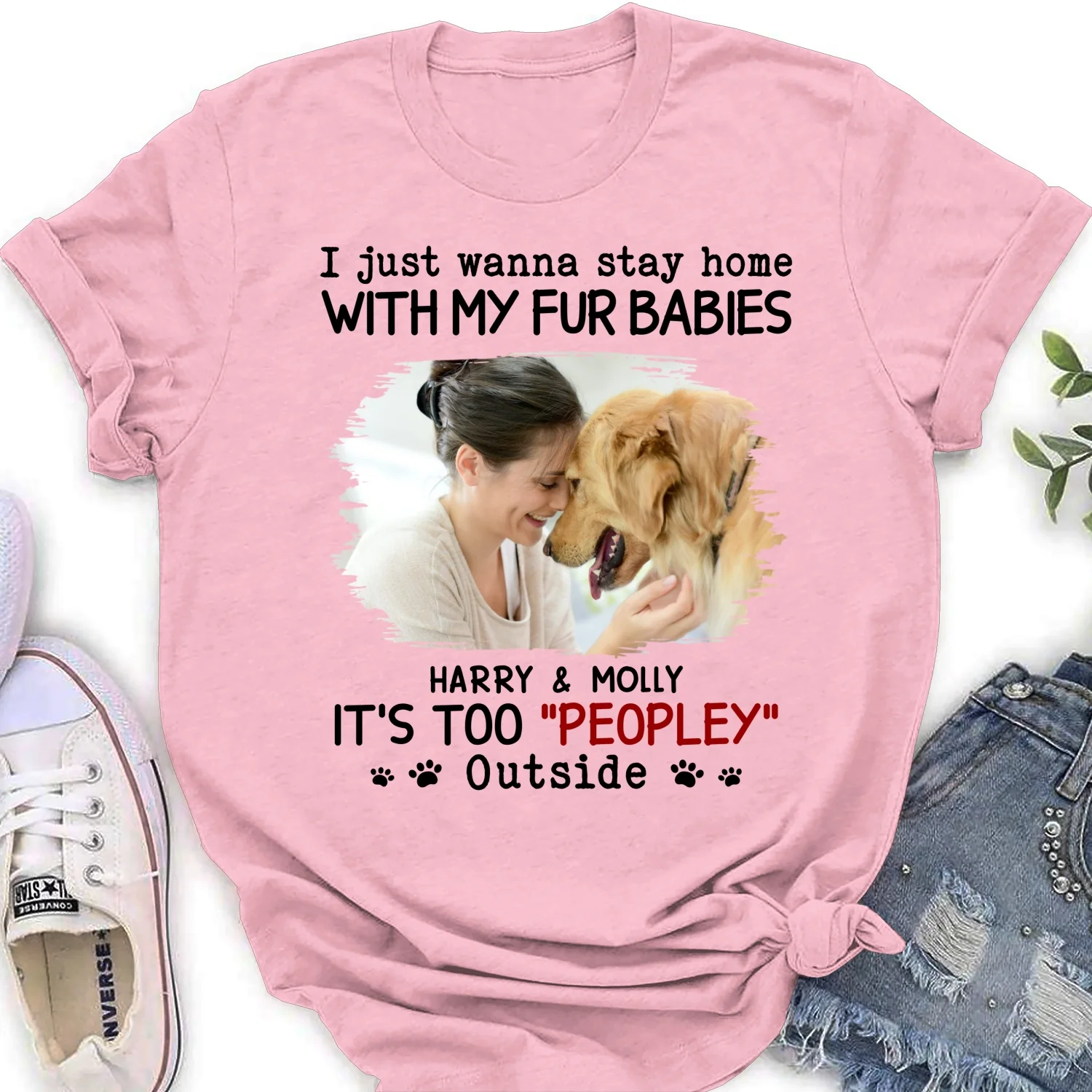 It Is Too Peopley Outside Ver Photo - Personalized Custom Women's T-shirt - Image 5