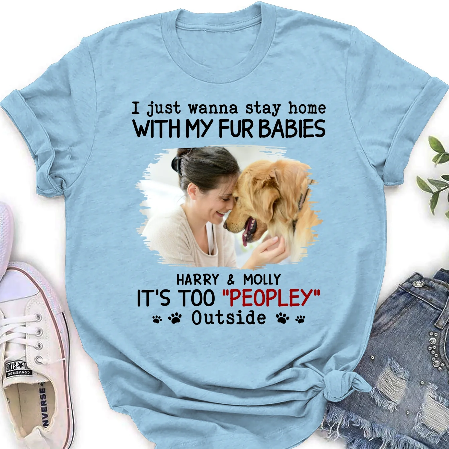 It Is Too Peopley Outside Ver Photo - Personalized Custom Women's T-shirt - Image 6