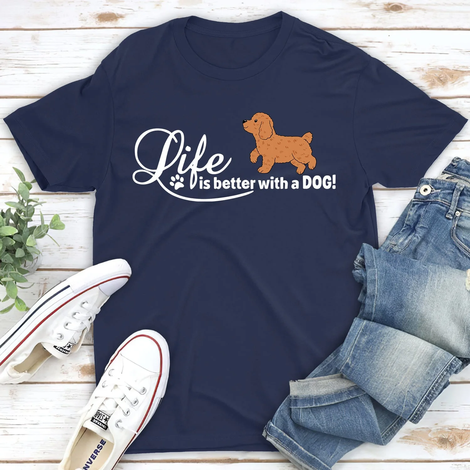 It's Better With Dog - Personalized Custom Unisex T-shirt - Image 2