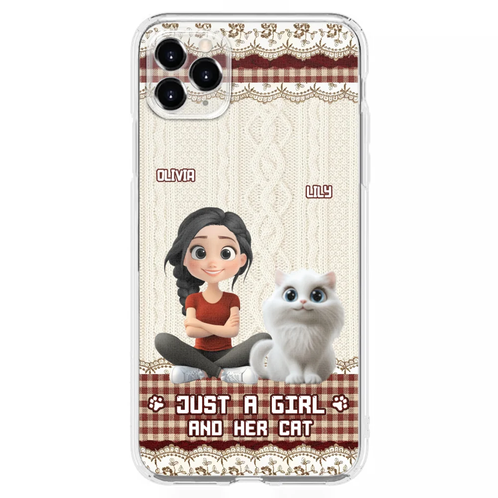 Just A Cat Girl - Personalized Custom Phone Case - Image 10