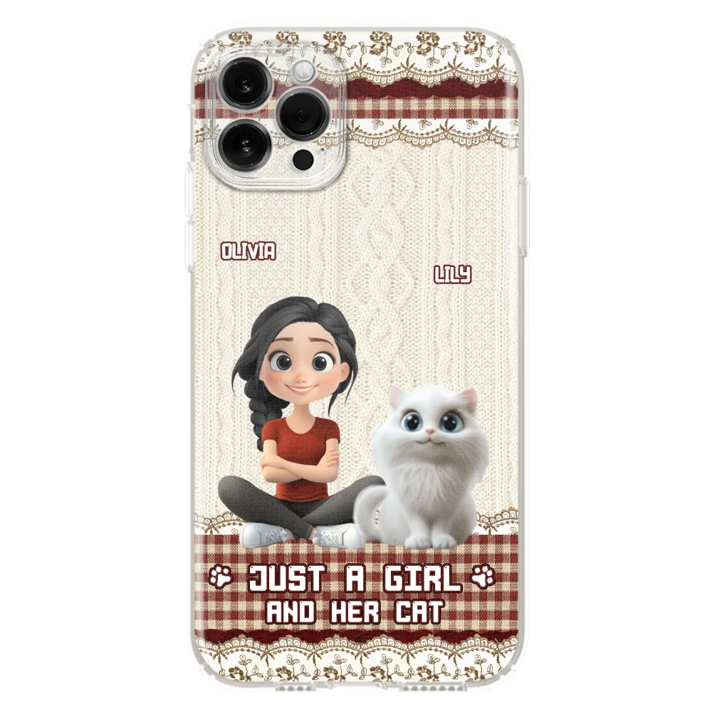 Just A Cat Girl - Personalized Custom Phone Case - Image 14