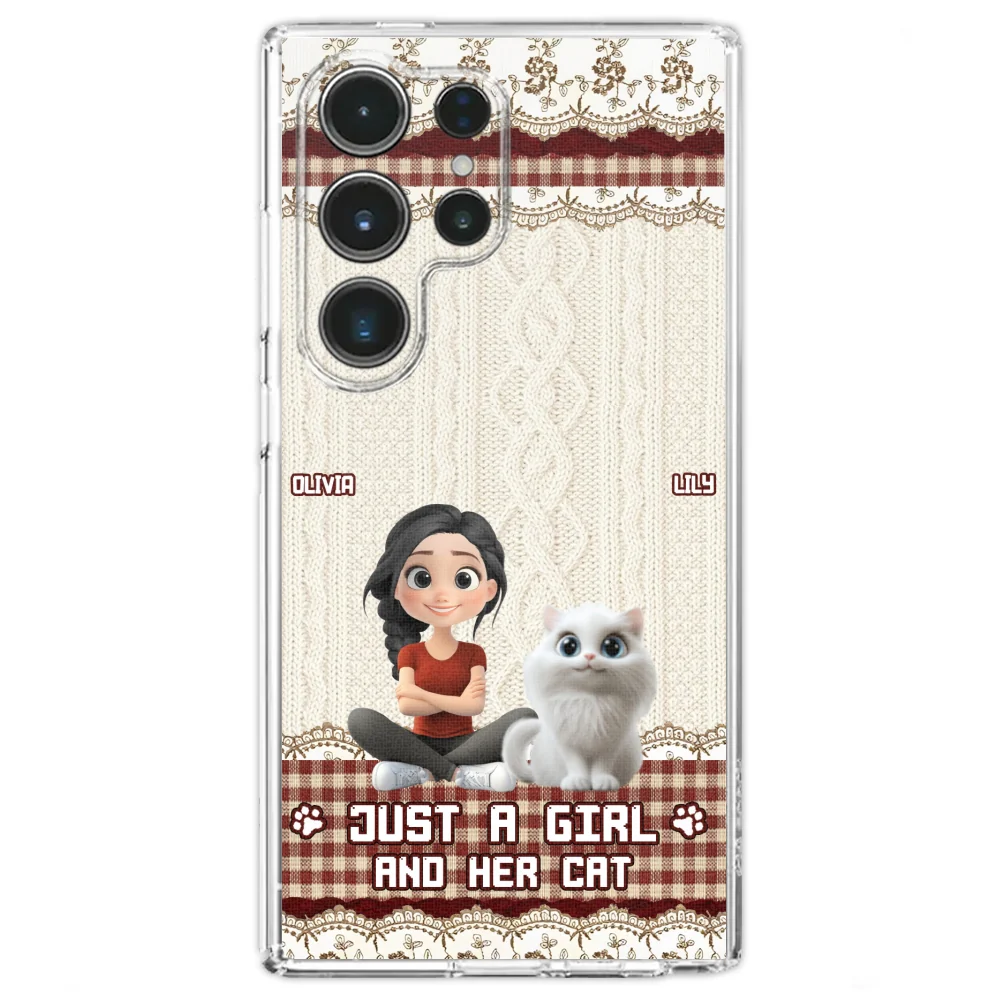 Just A Cat Girl - Personalized Custom Phone Case - Image 34