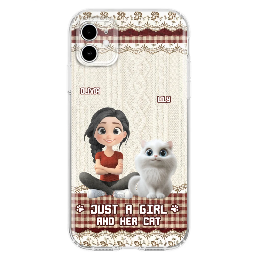 Just A Cat Girl - Personalized Custom Phone Case - Image 9
