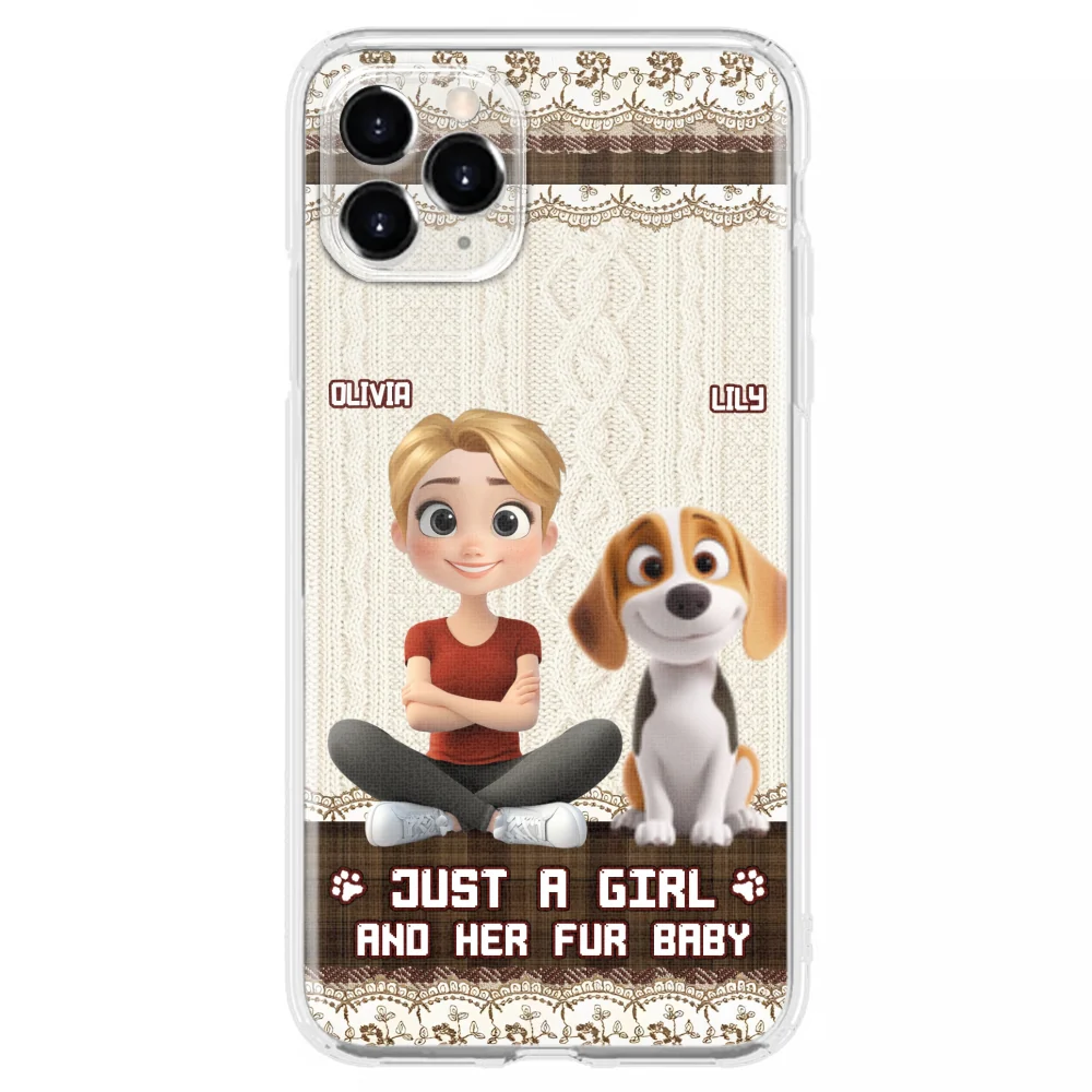 Just A Girl And Her Babies - Personalized Custom Phone Case - Image 12