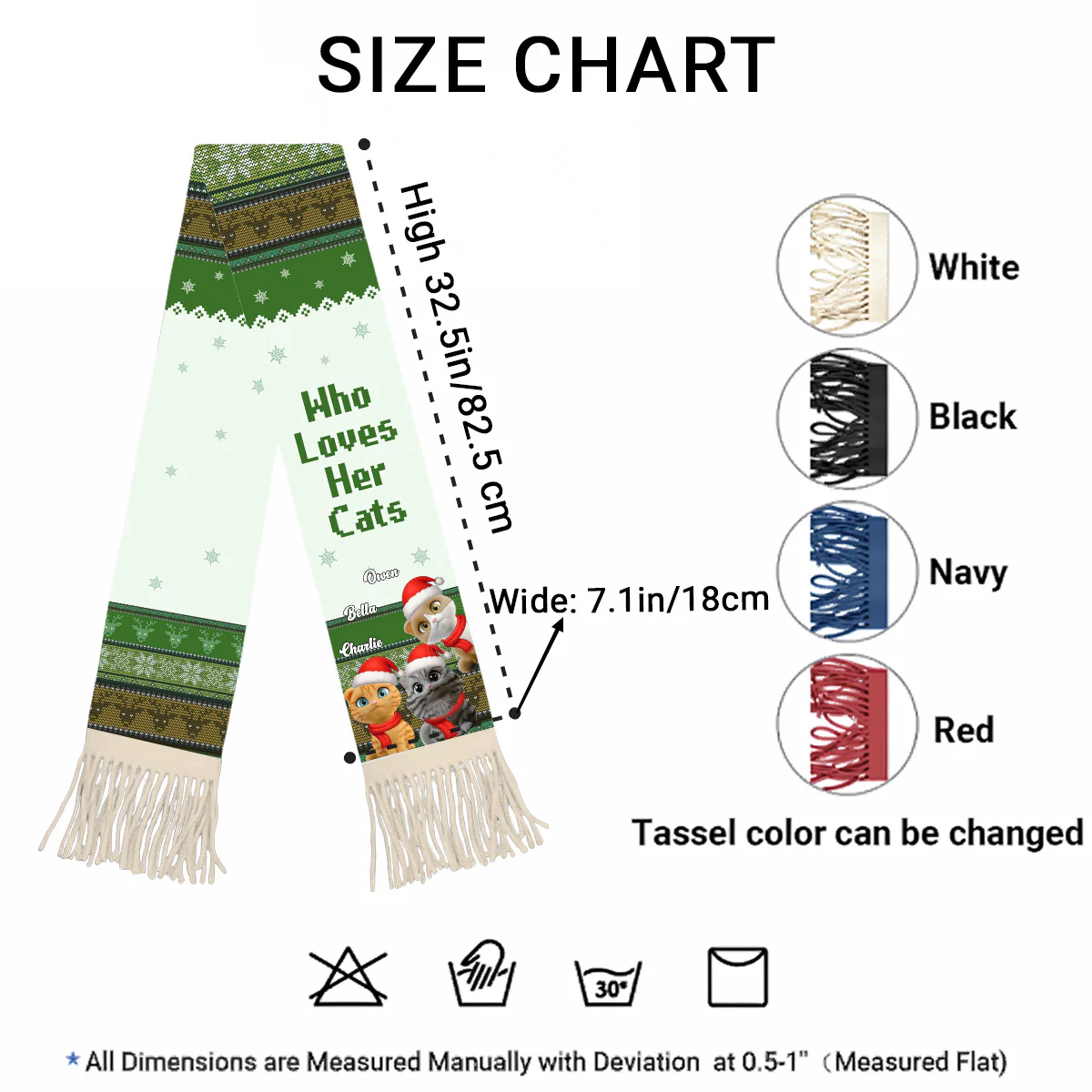 Just A Girl And Her Lovely Cats - Personalized Custom Scarf - Image 5