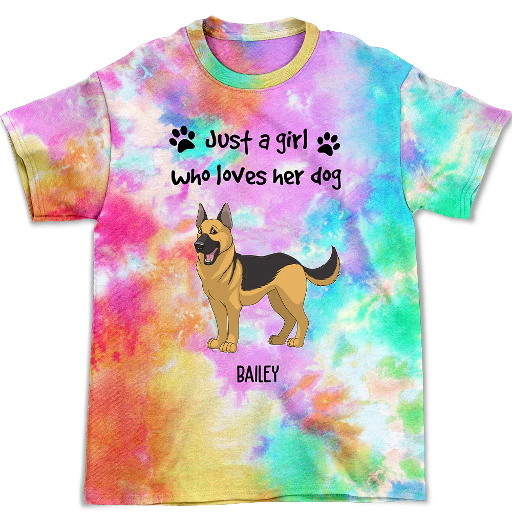 Just A Girl - Personalized Custom All-over-print T-shirt