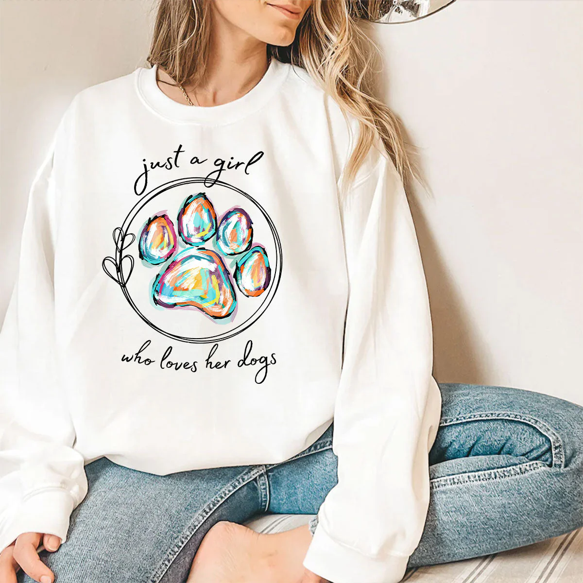 Just A Girl - Personalized Custom Sweatshirt - Image 2