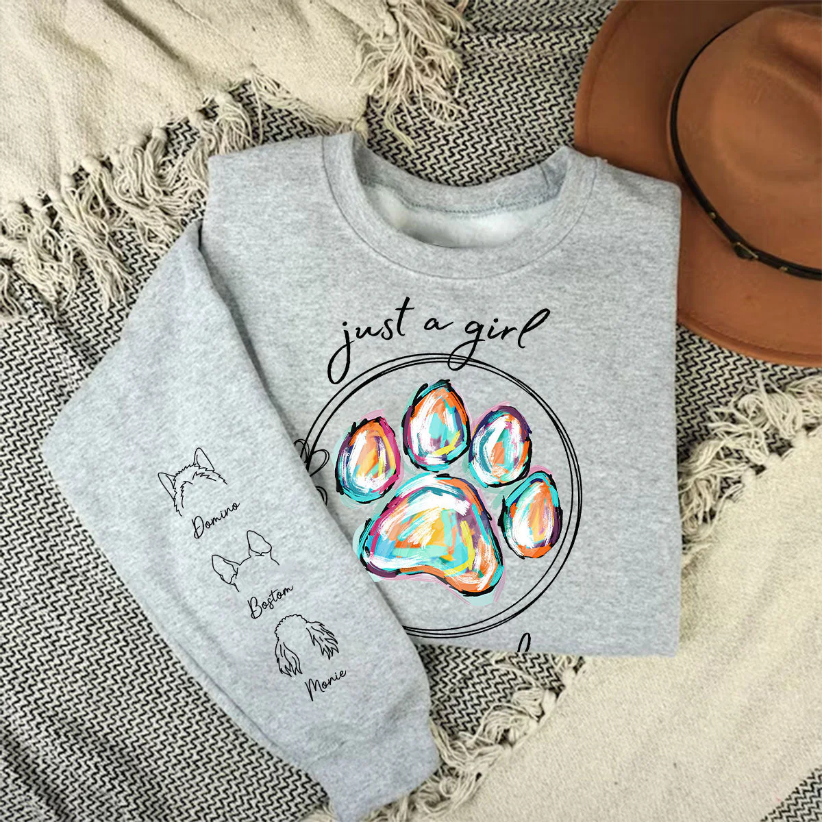 Just A Girl - Personalized Custom Sweatshirt - Image 3