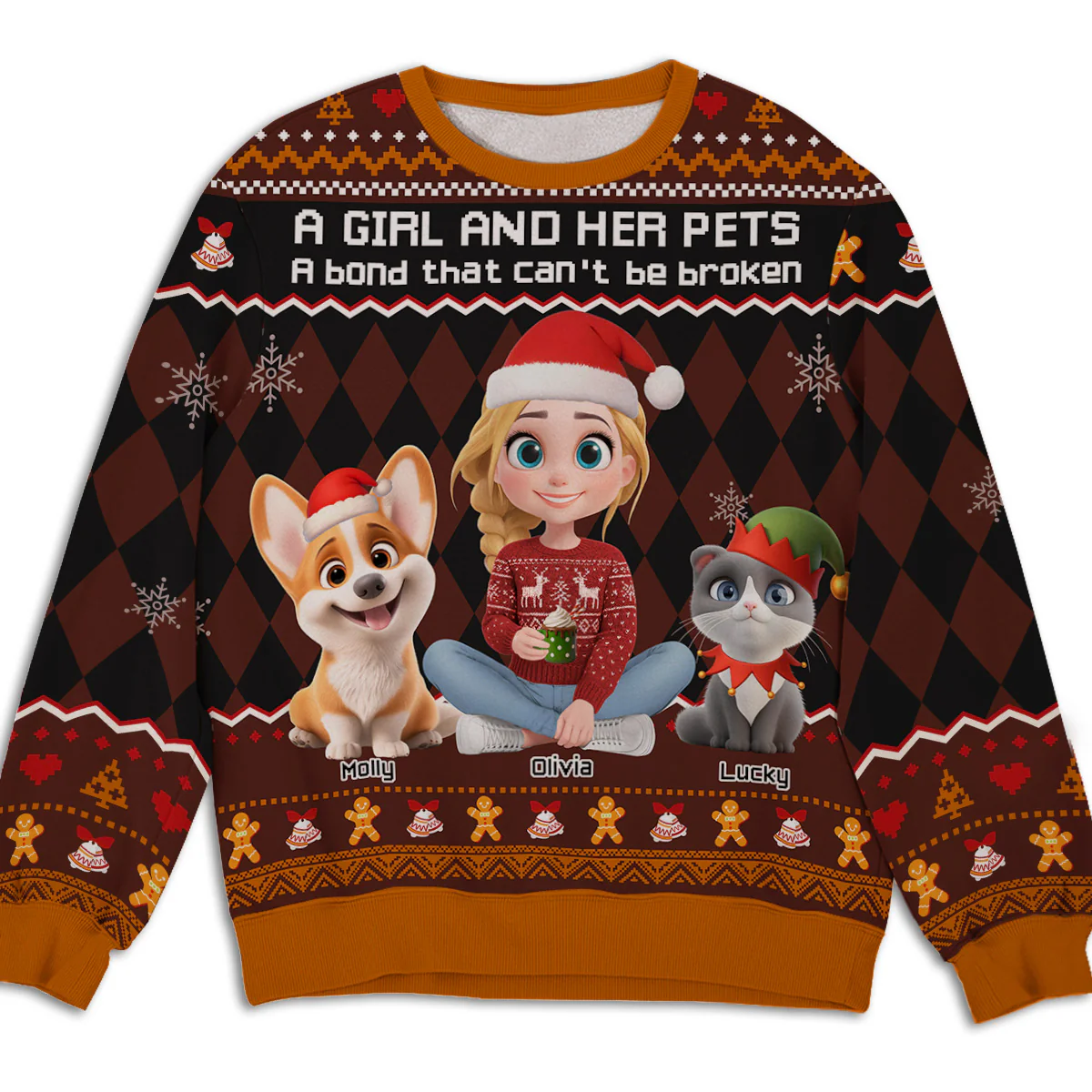Just A Girl Who Loves Her Pet Christmas - Personalized Custom All-Over-Print Sweatshirt